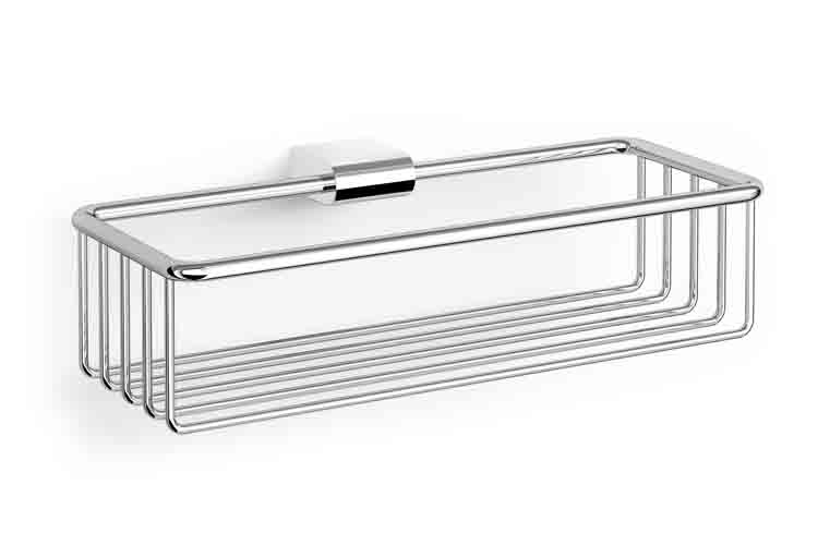 Zack Panier de douche Atore brillant L28.8 cm P14.4 cm H7.7 cm