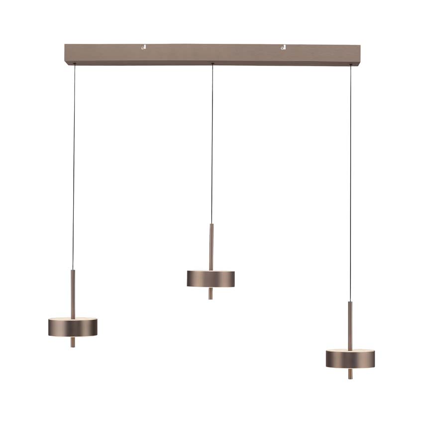Hanglamp Easy Lift - Bruin - 95cm - 3x9W - 2700-5000K