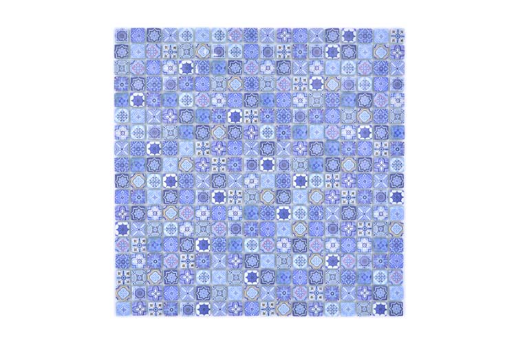 Mosaïque Biscuit retro bleue 30 x 30 cm