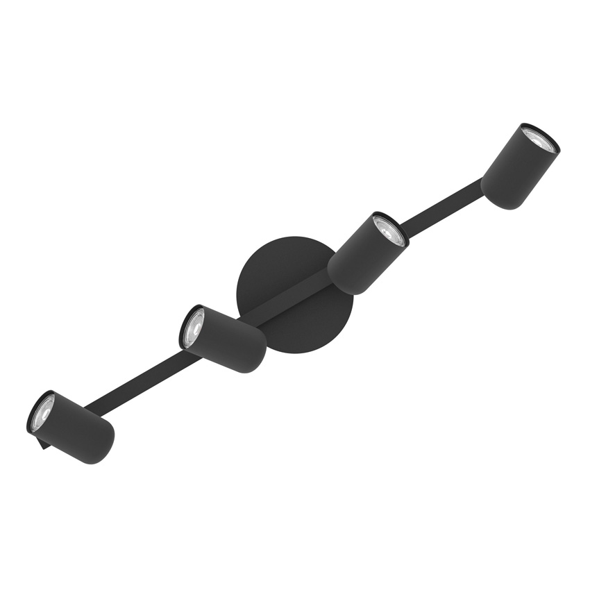 Opbouwspot - zwart - 70x14x16cm - LED - 4x3,7W + 2x1W - 2700/4000/6500K - CCT switch