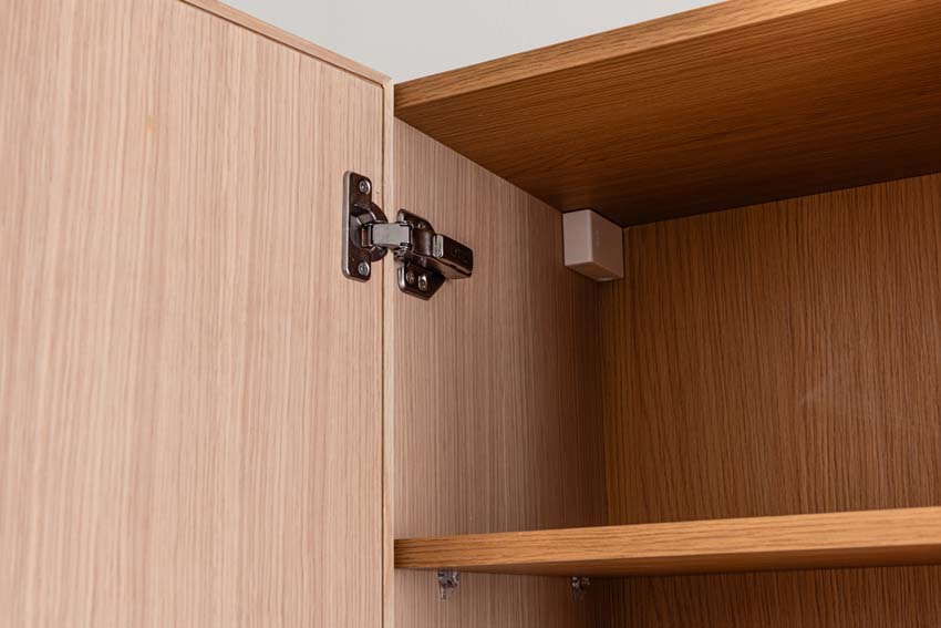 Meuble de salle de bains Felix chêne suspendu avec lavabo double effet marbre carrara 140cm