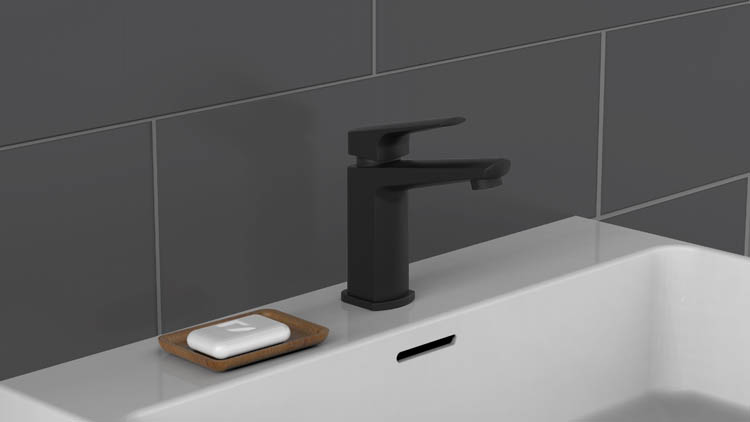 Wastafelkraan Remko mat zwart