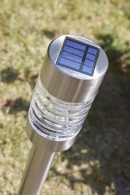 Solar lanterne avec pointe Firenze chrome 6 lumen
