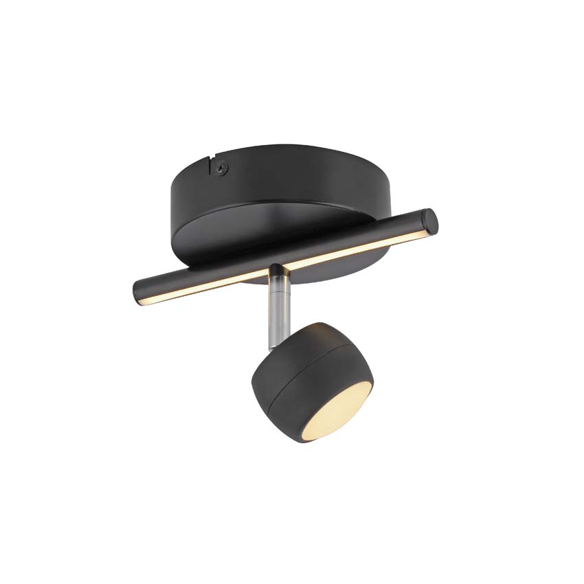 Spot plafond - noir - 13x20cm - dimmable - 3,2W - 3000K