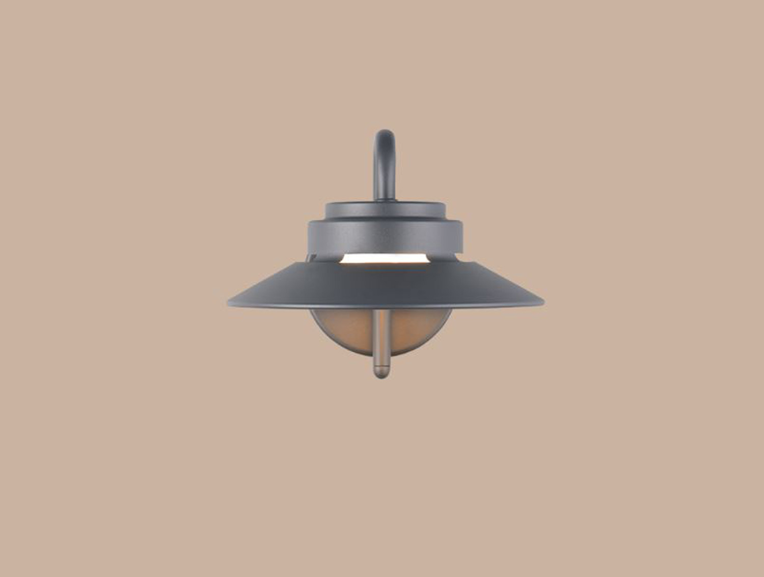 Applique murale - anthracite - Ø20x26cm - GX53 - 1x10W - IP44