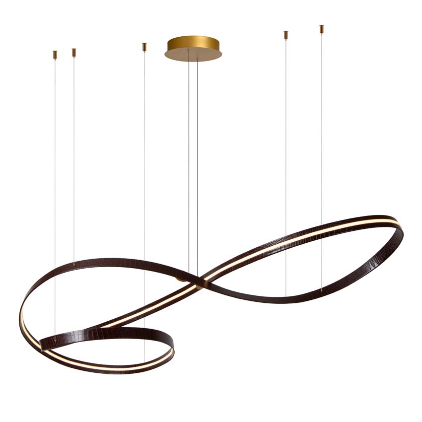 Lucide Premium Slalom - Suspension - LED dimmable - CCT - 1x80W 2200K/4000K - Café