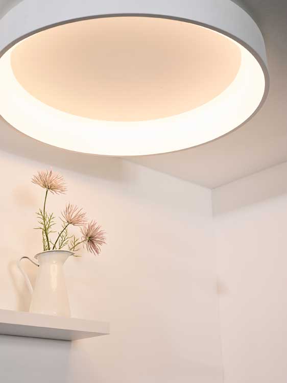 Lucide TALOWE LED - Plafonnier - Ø 80 cm - LED Dim. - 1x80W 3000K - Blanc