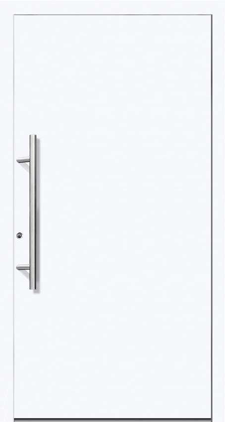 Buitendeur pvc inbraakwerend met alu afwerking Varno wit B980 X H2180 mm L