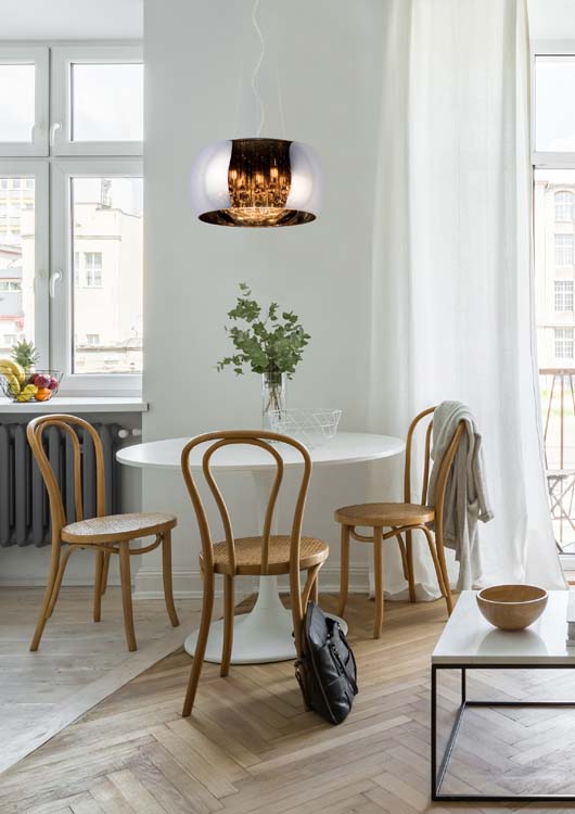 Lucide PEARL - Hanglamp - Ø 40 cm - G9 - Chroom