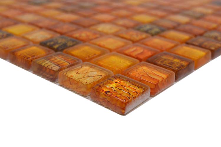 Mosaïque Crystal Wildlife orange brillant 29,8x29,8cm