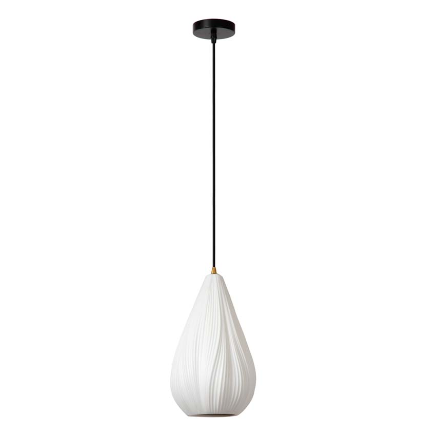 Lucide Cinzia - Hanglamp - Ø18,3cm - 1xE27 - Wit