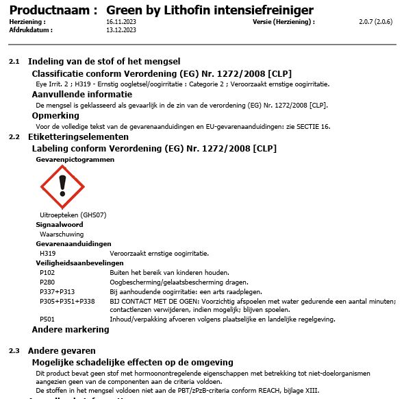 Nettoyant Intensif écologique Lithofin 1 L