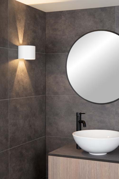 Wandspot badkamer afgerond - wit - LED - 6W - 2700K - IP54