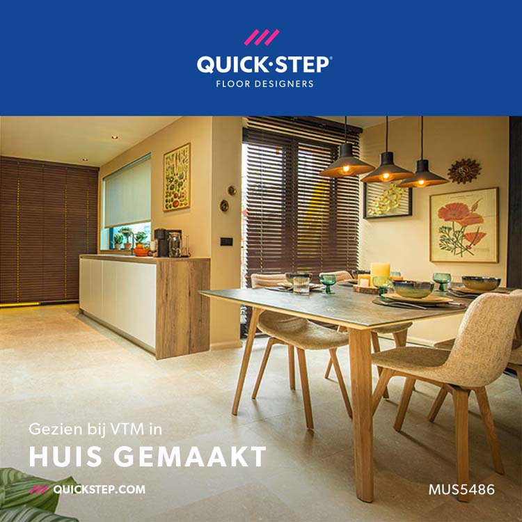 Laminaat Quick-Step Muse 8mm kalksteen 120x39,6cm