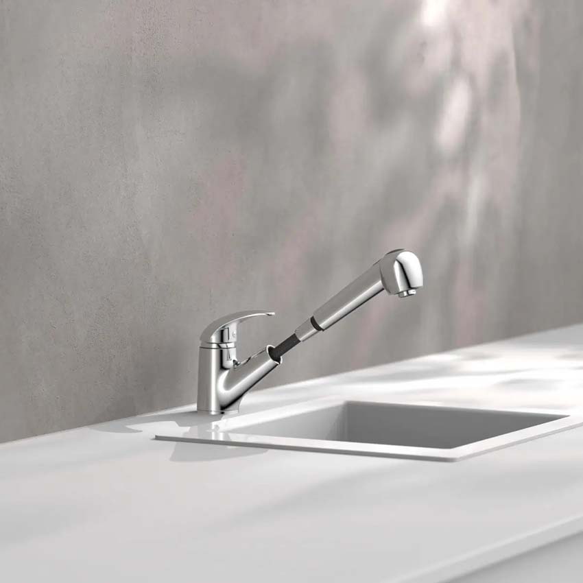 Robinet de cuisine Aiko chrome avec bec extractible