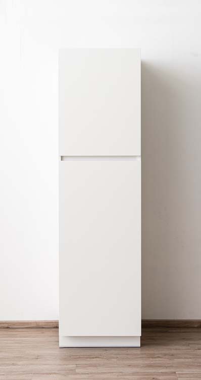 Armoire de cuisine Plenti armoire colonne pour réfrigérateur blanc 60x208cm