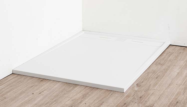 Receveur de douche Moana SMC blanc mat aspect ardoise 120x90cm