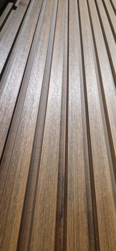 Profil d'angle Line up Liam en WPC brun foncé 290cm