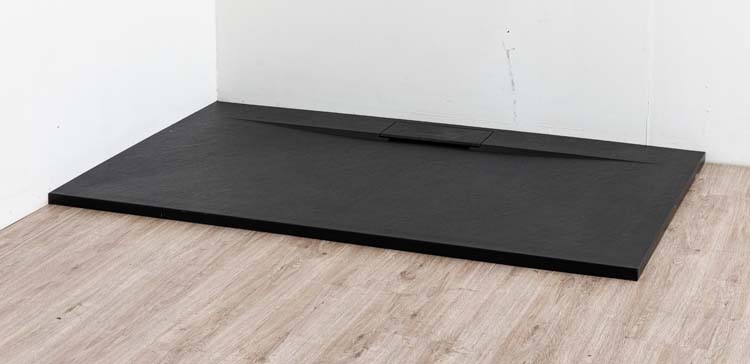 Douchebak Myo SMC mat zwart leisteenlook 140x90cm