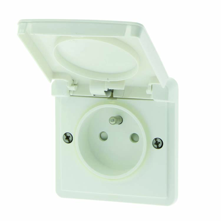 Niko Hydro Prise + Mise à la Terre +S Blanc
