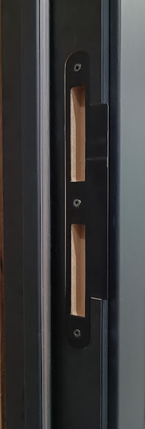 Complete binnendeur Robusto zwart mat 201,5x78cm tubespaan omkeerbaar + deurkast 16,5cm