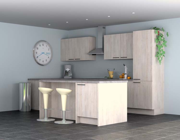 Keukeneiland Premium 2 decor 189cm - voorgemonteerd