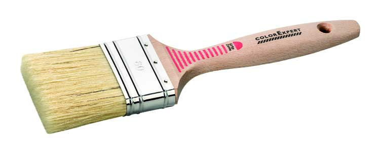Pinceau plat 60mm soie-mix beige FSC + GZ  rouge