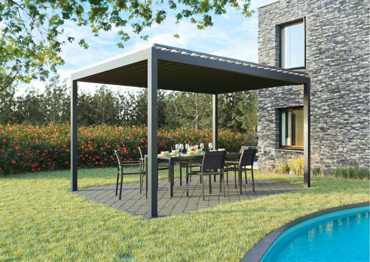 Pergola Sonny alu anthracite 400 x 300 x 266 cm