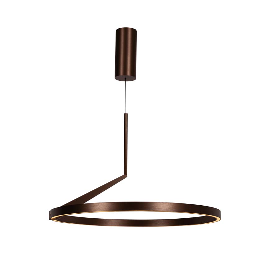 Lucide Premium Applause - Suspension - Ø60cm - LED dimmable - CCT - 1x32W 2700K/4000K - Capteur de mouvement manuel - Café