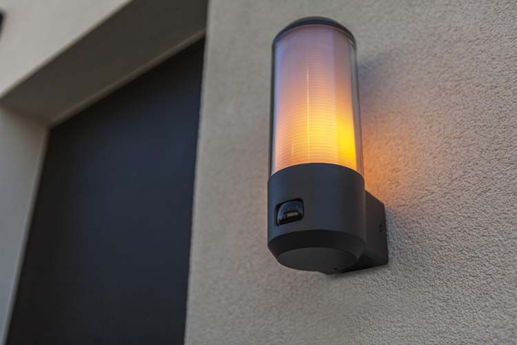 Eclairage extérieur lampe murale gris foncé détecteur