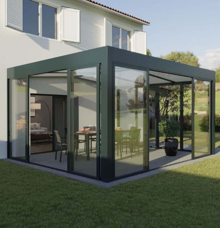 Veranda Versailles alu anthracite 500 x 350 x 240 cm