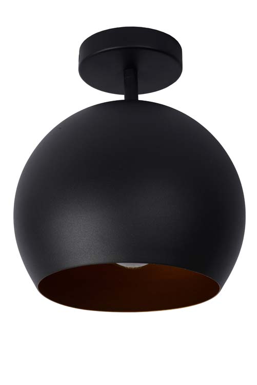 Plafonnier - noir - boule - Ø25cm - E27 - 40W