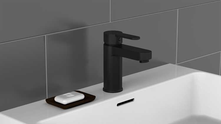 Robinet de lavabo Egon noir mat