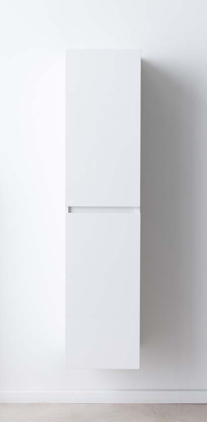 Armoire colonne Tibo/Tony blanc brillant suspendue 170x40x35cm