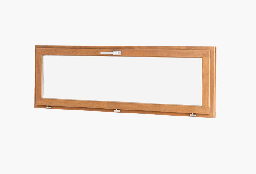 Fenêtre abbatant en bois Meranti Trae 55mm naturel 1500 x 500 mm