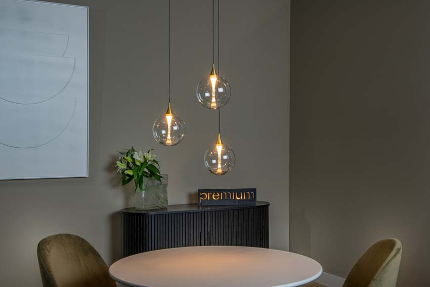Lucide GISELA - Hanglamp - Ø 36 cm - LED Dimb. - 3x4,3W 2700K - Transparant