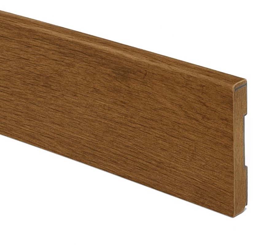 Plinthe Floorify résistante à l'eau brun foncé 200x6,1x1cm