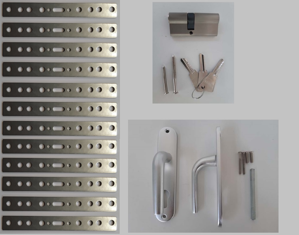 Accessoires complets pour porte-fenêtre en bois 12