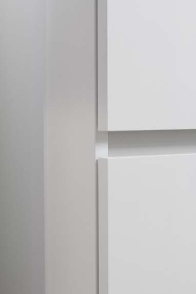 Badkamermeubel Puro mat wit hangend met dubbele wastafel mat wit 140cm