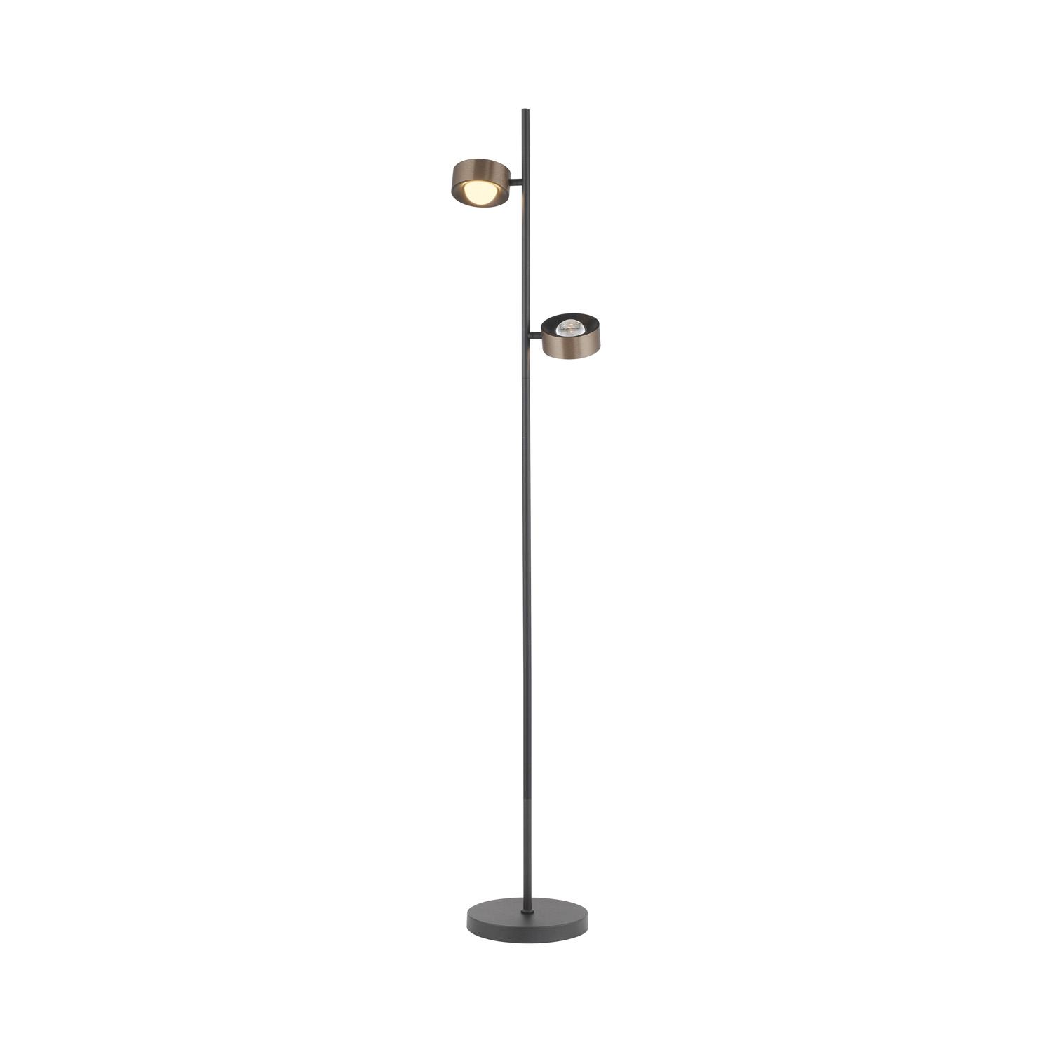 Lampadaire - brun - LED - 2x8W - 3000K