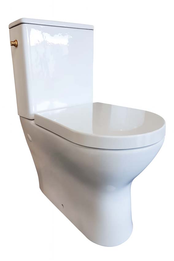 Staand toilet Allibert Kobalt rimless duoblok wit incl. softclose WC-bril