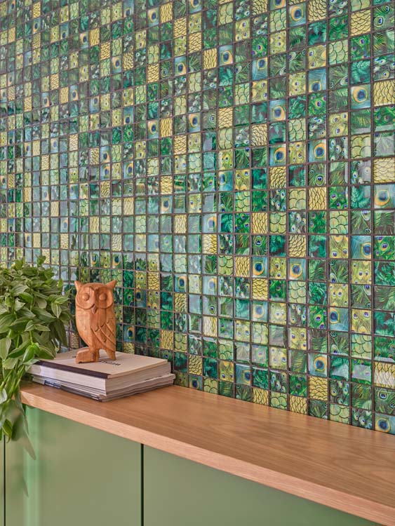 Mozaïek Crystal Wildlife Medium groen glanzend 29,8x29,8cm