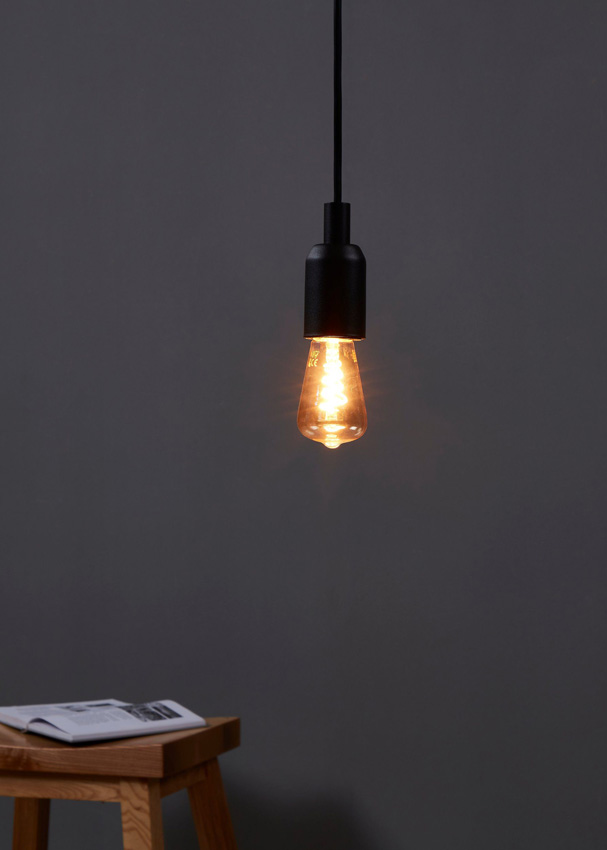 Lampe LED - E27 - ambre - Ø4,8cm - dimmable - 1x4W - 145lm - 2000K - 1 pièce