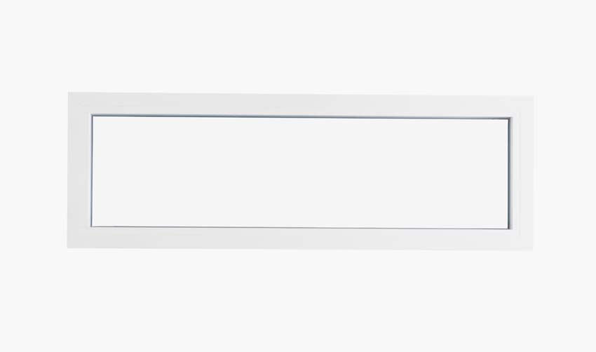 Châssis fixe pvc Deceuninck Elegant Infinity blanc/bl B1000xH500 mm
