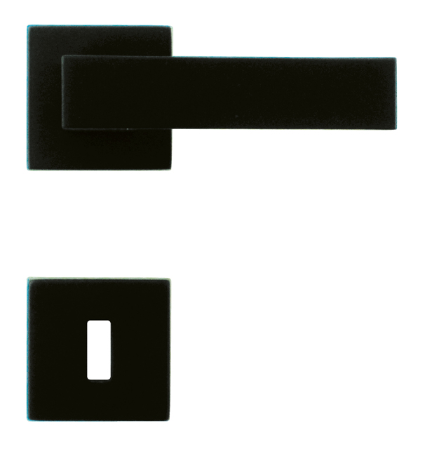 Poignée de porte noir Todi 12cm