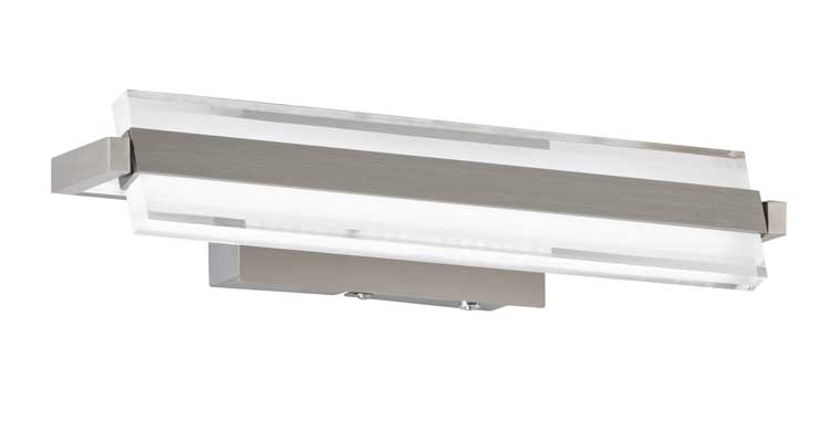 Applique murale 1x LED 20W - Nickelé - Verre acryl