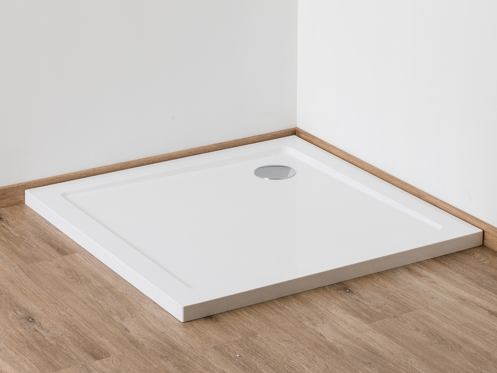 Receveur de douche Andy SMC blanc mat 90x90cm