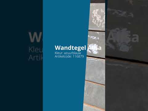 Wandtegel Alisa azuurblauw glanzend 6.5x20cm