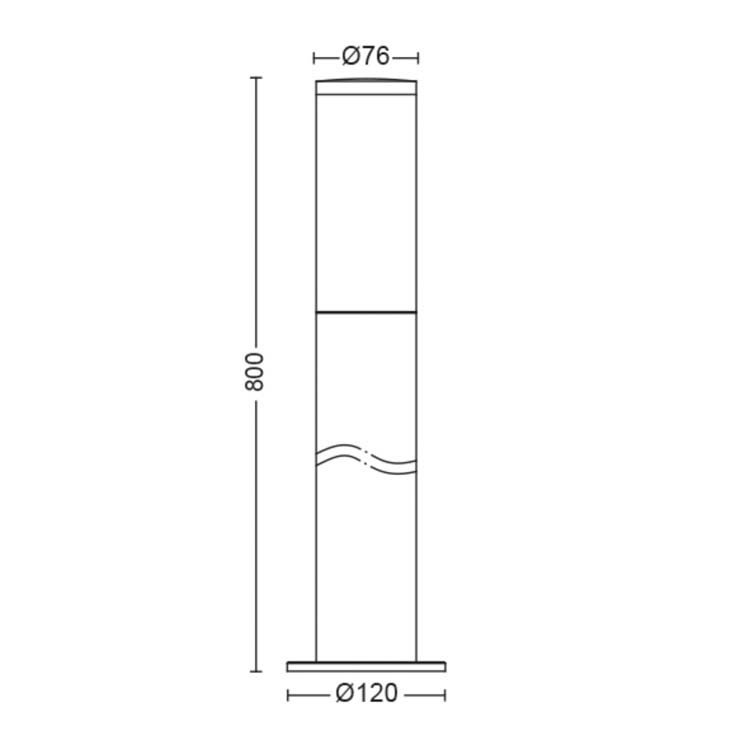 Lampe sur pied à l'extérieur anthracite E27