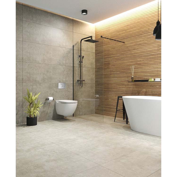 Carrelage mural Line up mat chêne/noir 40x120cm